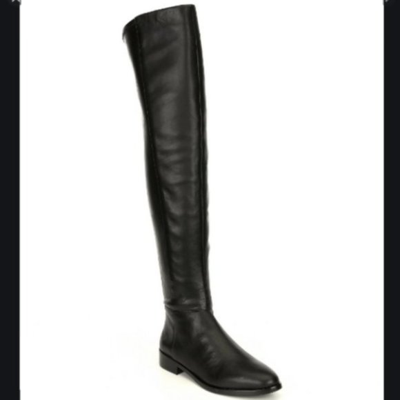 Black Leather Vero Cuoio Over The Knee OTK Boots - Picture 10 of 10